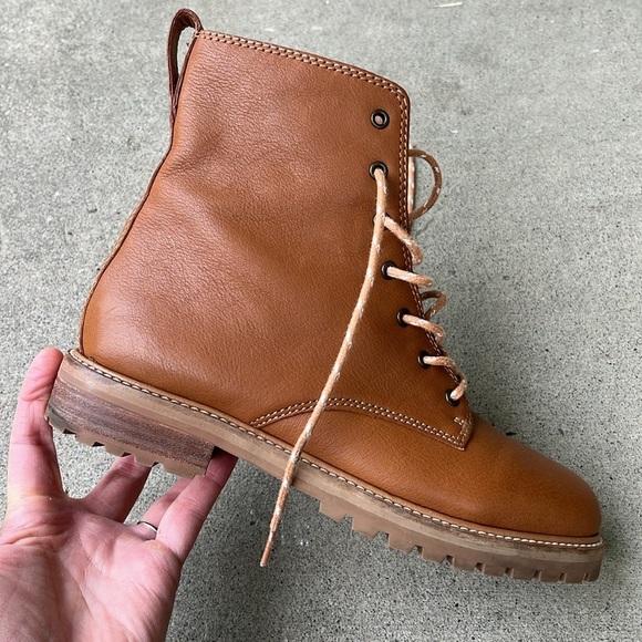 MADEWELL The Clair Lace-Up Boot in Leather Size 6 - Picture 7 of 15
